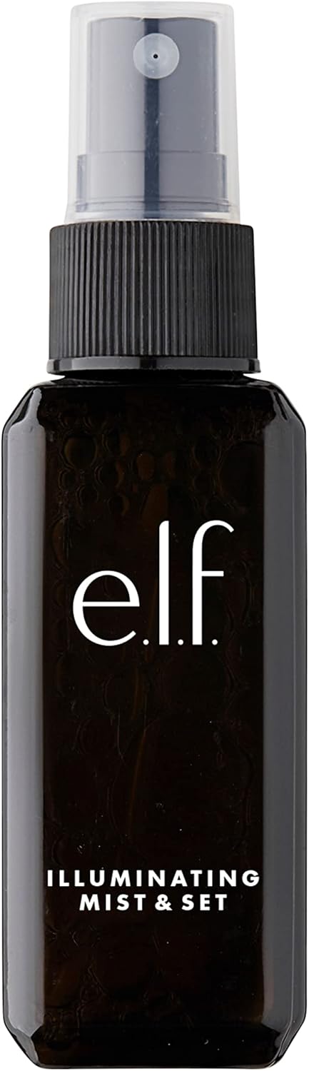 e.l.f. Illuminating Mist & Set Spray – Hydrating Glow with Green Tea & Vitamins A, B, C | Refreshes & Sets Makeup | 60ml