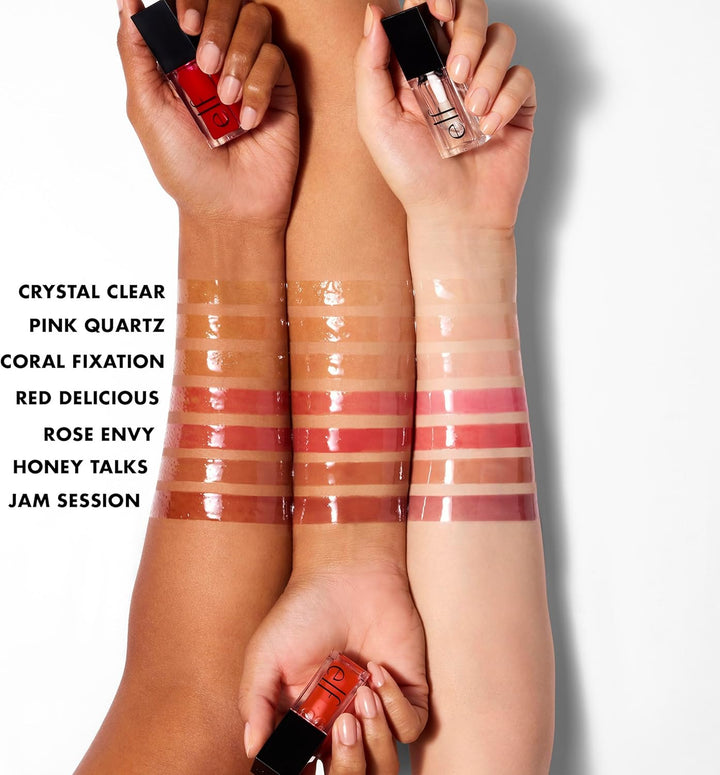 e.l.f. Glow Reviver Lip Oil – Rose Envy | Nourishing Tinted Shine with Apricot Oil | Vegan & Cruelty-Free Beauty