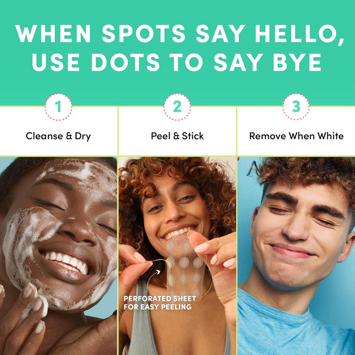 ClearSkin Dots — 60 Translucent Hydrocolloid Acne Spot Patches | Fast-Acting, Vegan & Cruelty-Free