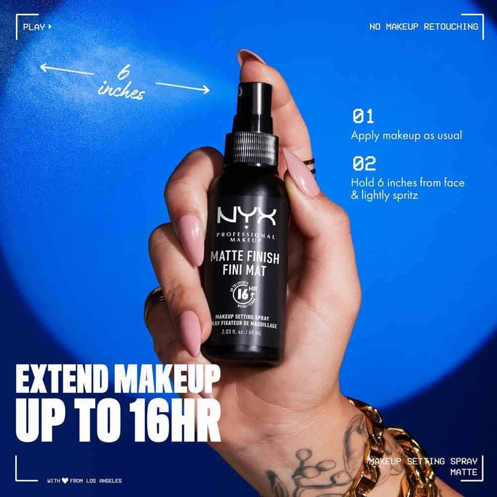 NYX Professional Makeup Setting Spray – Matte Finish 60ml | Long-Lasting | Vegan Formula
