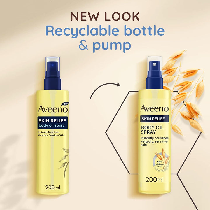 Aveeno Daily Nourishing Cleansing Oil – 200ml Vegan Shower Oil with Triple Oat Complex