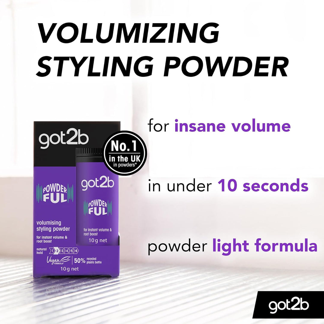 got2b POWDER’ful Volumising Styling Powder 10g | Instant Root Boost | Natural Hold | Vegan Formula