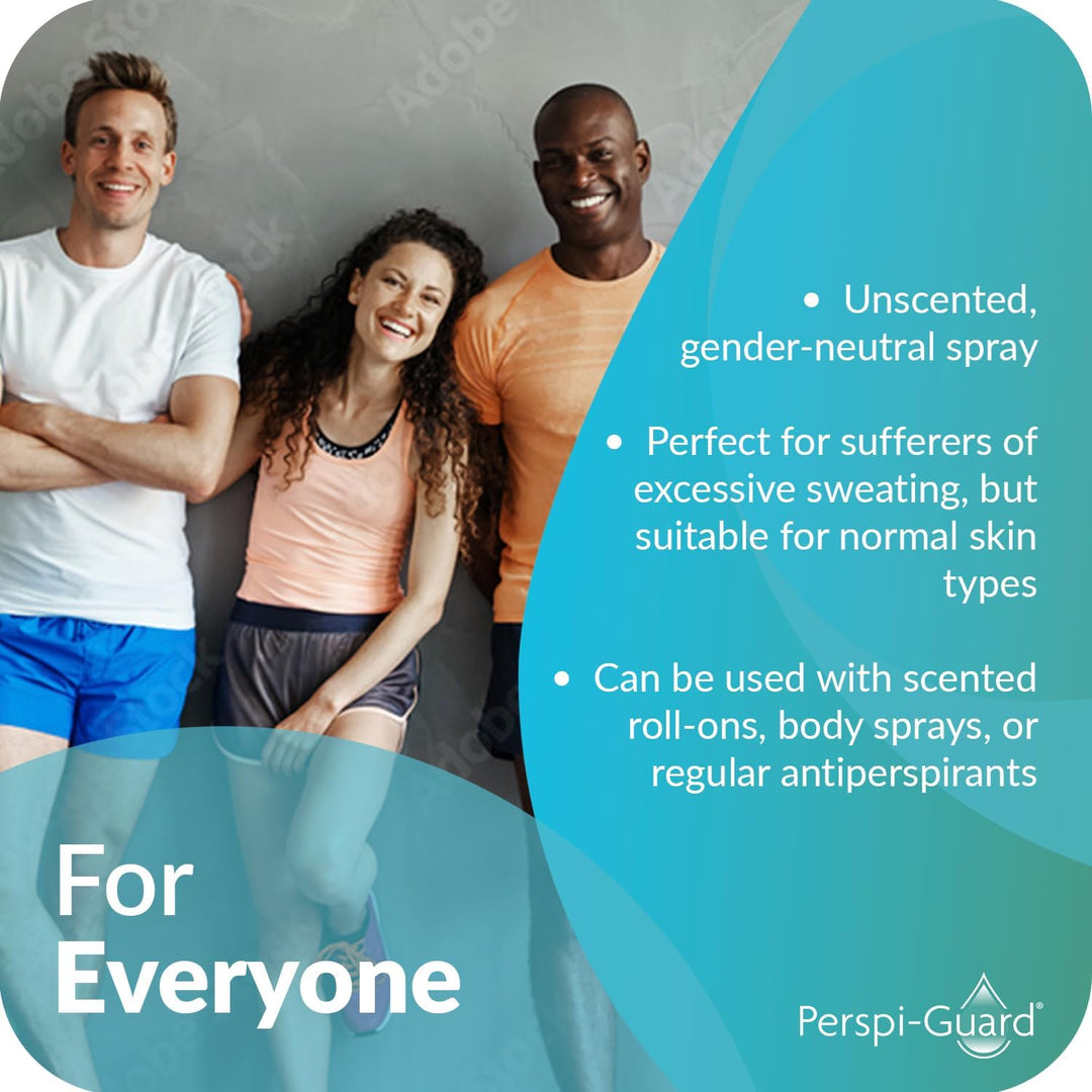 Perspi-Guard Maximum Strength Antiperspirant Spray – 50ml (1-Pack) Clinically Proven Protection for Excessive Sweating & Hyperhidrosis | Unscented & Gentle on Skin