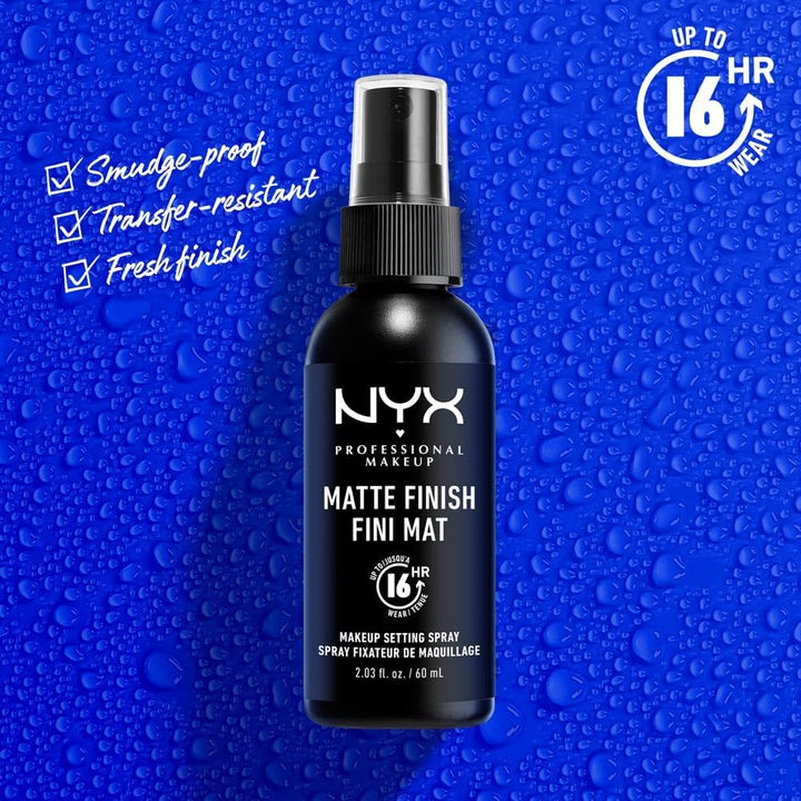 NYX Professional Makeup Setting Spray – Matte Finish 60ml | Long-Lasting | Vegan Formula